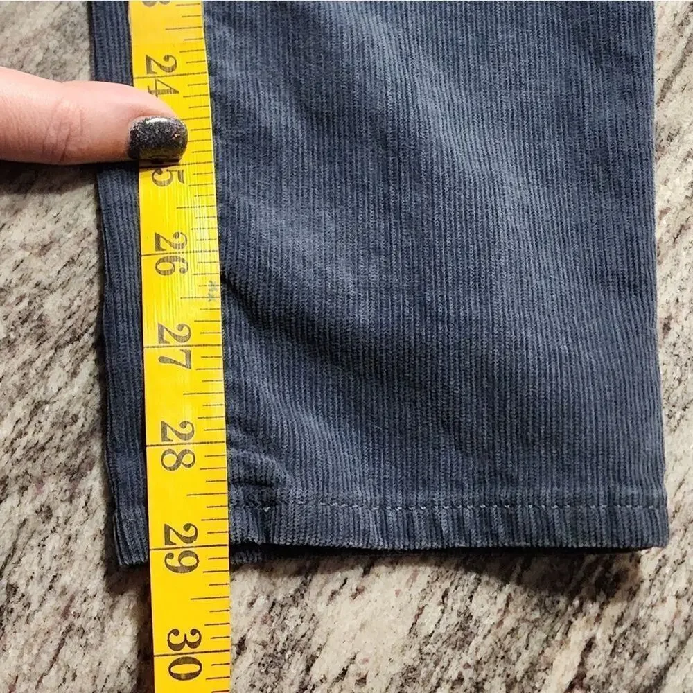 LOFT mid rise Grey fine wale stretch Skinny corduroy‎ pants size 29 8